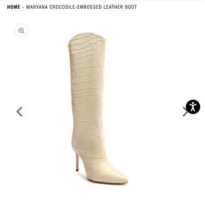 SCHUTZ FAUX CROC KNEE BOOTS 👢